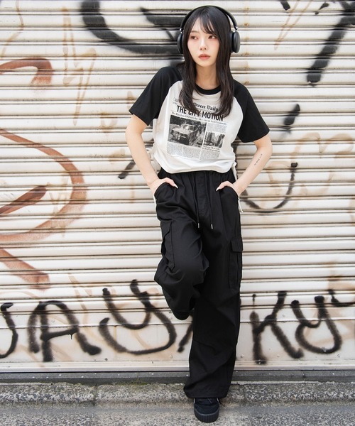WEGO（ウィゴー）の「WEGO/ツイルイージーカーゴパンツ（カーゴパンツ・レディース・カーキ/その他1/ブラック・X-SMALL/MEDIUM/SMALL）」の9枚目の写真