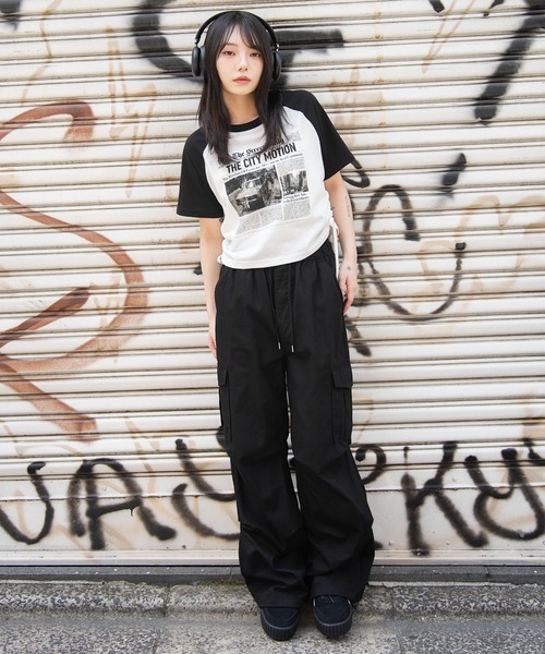 WEGO（ウィゴー）の「WEGO/ツイルイージーカーゴパンツ（カーゴパンツ・レディース・カーキ/その他1/ブラック・X-SMALL/MEDIUM/SMALL）」の10枚目の写真