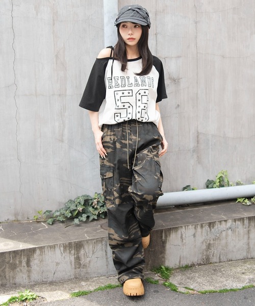 WEGO（ウィゴー）の「WEGO/ツイルイージーカーゴパンツ（カーゴパンツ・レディース・カーキ/その他1/ブラック・X-SMALL/MEDIUM/SMALL）」の19枚目の写真