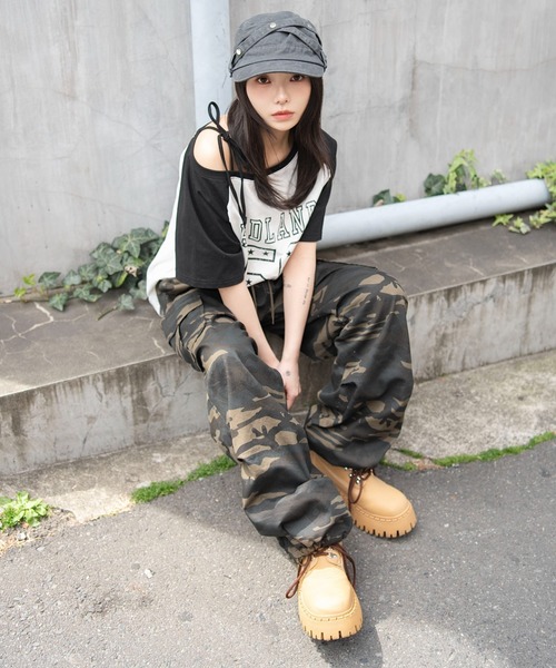 WEGO（ウィゴー）の「WEGO/ツイルイージーカーゴパンツ（カーゴパンツ・レディース・カーキ/その他1/ブラック・X-SMALL/MEDIUM/SMALL）」の20枚目の写真