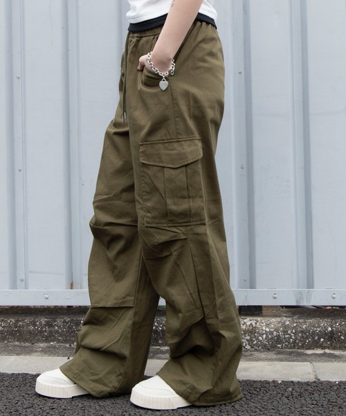 WEGO（ウィゴー）の「WEGO/ツイルイージーカーゴパンツ（カーゴパンツ・レディース・カーキ/その他1/ブラック・X-SMALL/MEDIUM/SMALL）」の13枚目の写真