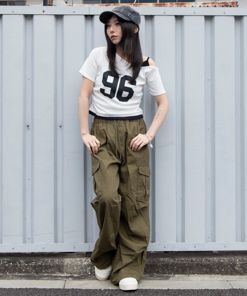 WEGO（ウィゴー）の「WEGO/ツイルイージーカーゴパンツ（カーゴパンツ・レディース・カーキ/その他1/ブラック・X-SMALL/MEDIUM/SMALL）」の15枚目の写真