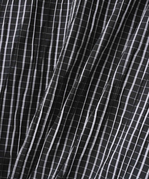 SLICK（スリック）の「【SLICK/スリック】Check / Stripe Tuck Jaquard Band Collar Dolmansleeve Shirt/タックジャガード チェック ストライプ バンドカラードルマンスリーブシャツ / クラシック（シャツ/ブラウス・メンズ・ネイビー/ブラック・1/3/2）」の19枚目の写真