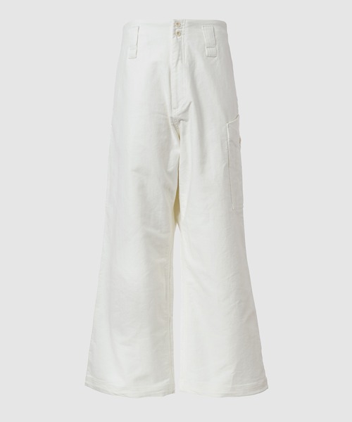 WhoWhat(フーワット)の「ORIGAMI POCKET CARGO PANTS(カーゴパンツ・メンズ・ホワイト/ブラック・M)」の1枚目の写真