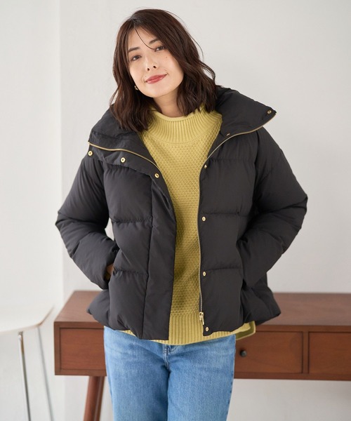 FOUND GOOD（ファウンドグッド）の「スタンドダウンJK（ダウンジャケット/コート・レディース・ブラウン系3/アイボリー/ブラック・S/L/M）」の2枚目の写真