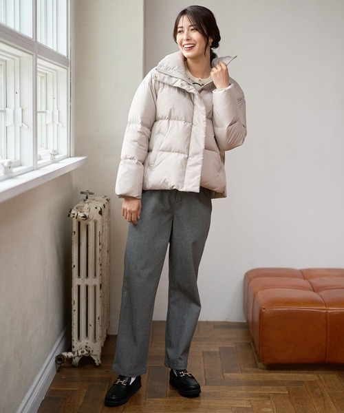 FOUND GOOD（ファウンドグッド）の「スタンドダウンJK（ダウンジャケット/コート・レディース・ブラウン系3/アイボリー/ブラック・S/L/M）」の5枚目の写真