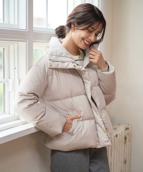 FOUND GOOD（ファウンドグッド）の「スタンドダウンJK（ダウンジャケット/コート・レディース・ブラウン系3/アイボリー/ブラック・S/L/M）」の7枚目の写真