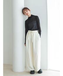 so4u | サテンタックワイドパンツ(その他パンツ)