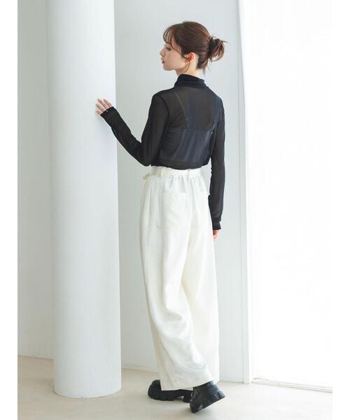 so4u(ソーフォーユー)の「サテンタックワイドパンツ(その他パンツ・レディース・キナリ/ベージュ・S/M)」の11枚目の写真