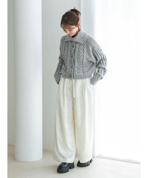 so4u(ソーフォーユー)の「サテンタックワイドパンツ(その他パンツ・レディース・キナリ/ベージュ・S/M)」の13枚目の写真