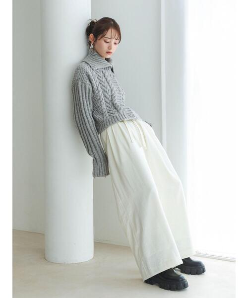 so4u(ソーフォーユー)の「サテンタックワイドパンツ(その他パンツ・レディース・キナリ/ベージュ・S/M)」の14枚目の写真