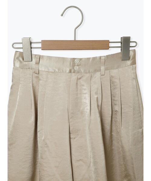 so4u(ソーフォーユー)の「サテンタックワイドパンツ(その他パンツ・レディース・キナリ/ベージュ・S/M)」の3枚目の写真