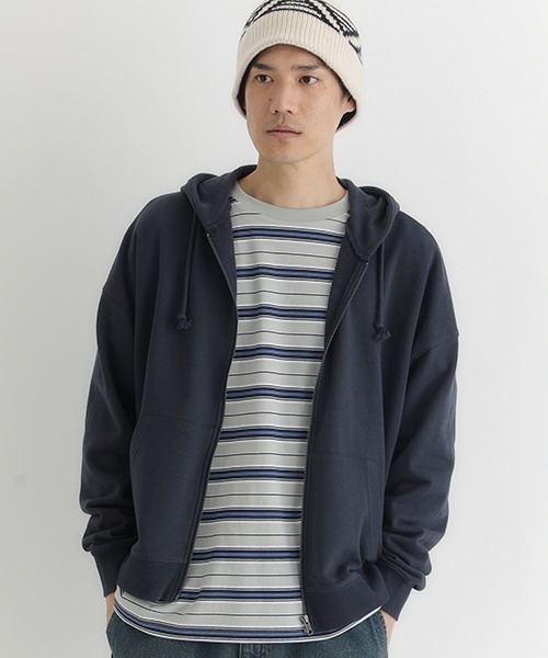 back number ジップアップジャケット L BACK NUMBER】スウェットジップパーカー (ヘビーオンス/フロントジップ