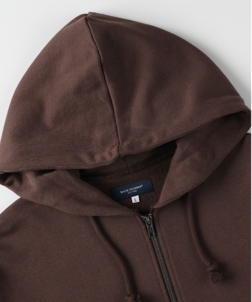 BACK NUMBER（バックナンバー）の「【BACK NUMBER】スウェットジップパーカー (ヘビーオンス/フロントジップ/ゆったり/リラックス/保温性/デイリー)（パーカー・メンズ・ブラウン/ブラック/ネイビー・M/L/XL）」の5枚目の写真