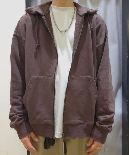 BACK NUMBER】スウェットジップパーカー (ヘビーオンス/フロントジップ