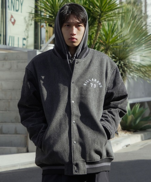 BILLABONG（ビラボン）の「BILLABONG メンズ MELTON STADIUM ジャケット 【2025年秋冬モデル】 @autumn/ビラボンスタジャン(スタジアムジャケット)（ブルゾン・メンズ・ブラック/インディゴブルー・X-LARGE/LARGE/MEDIUM/SMALL）」の15枚目の写真