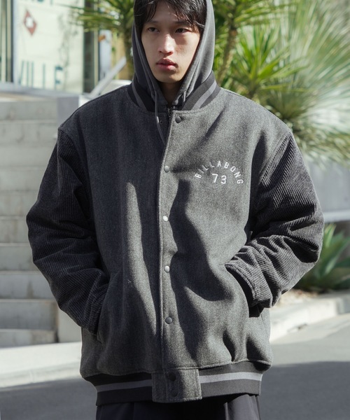 BILLABONG（ビラボン）の「BILLABONG メンズ MELTON STADIUM ジャケット 【2025年秋冬モデル】 @autumn/ビラボンスタジャン(スタジアムジャケット)（ブルゾン・メンズ・ブラック/インディゴブルー・X-LARGE/LARGE/MEDIUM/SMALL）」の16枚目の写真