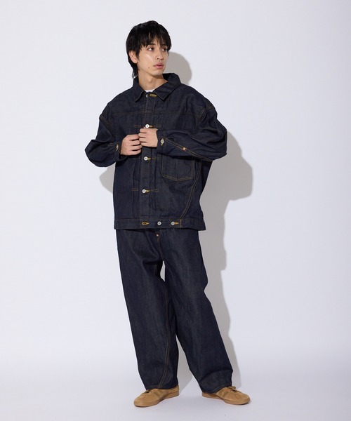 値下げ❗️★エルスモック ウエアハウス×フェローズ デニムジャケット★ WAREHOUSE（ウエアハウス） デニムジャケット ダックディガーシリーズ