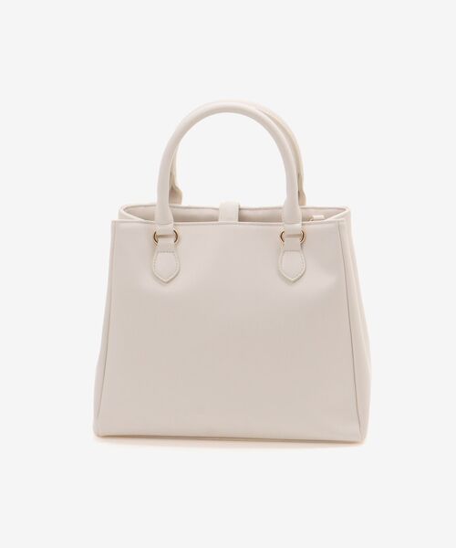 MAJESTIC LEGON(マジェスティックレゴン)の「クラシカルスクエアミディバッグ(ショルダーバッグ・レディース・アイボリー/ブラック・FREE)」の22枚目の写真