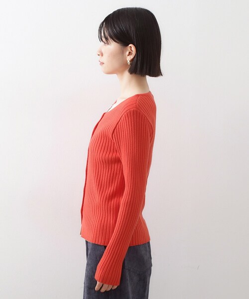 THE SHOP TK (ザ ショップ ティーケー )の「【アンチピリング/静電気防止/洗える】ヘンリーレイヤードニット(ニット/セーター・レディース・ブラック/ブラウン系/オレンジ・12/13)」の10枚目の写真