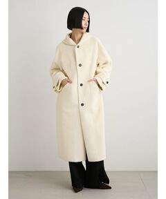 【美品】ハリスワーフロンドン/5者混ニットチェスターコート/シルク/イタリア製 美品】ハリスワーフロンドン/5者混ニットチェスターコート/シルク