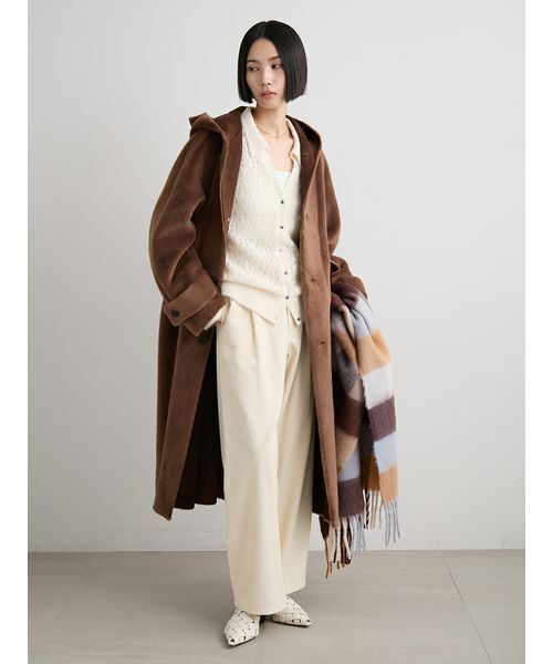 セール】フェイクファーロングフードコート（その他アウター