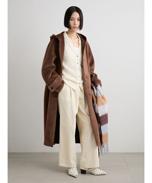 セール】フェイクファーロングフードコート（その他アウター