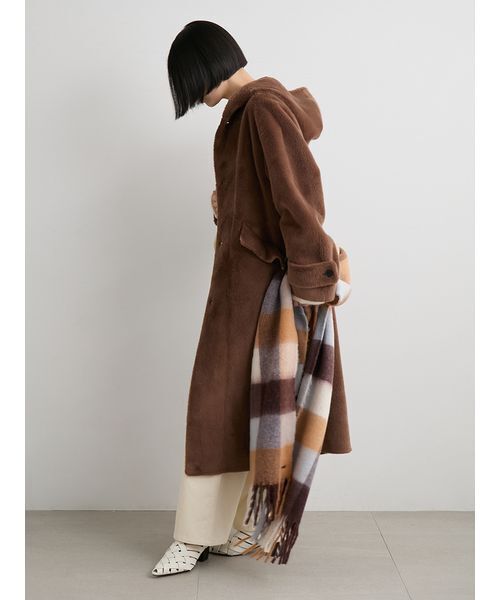 セール】フェイクファーロングフードコート（その他アウター