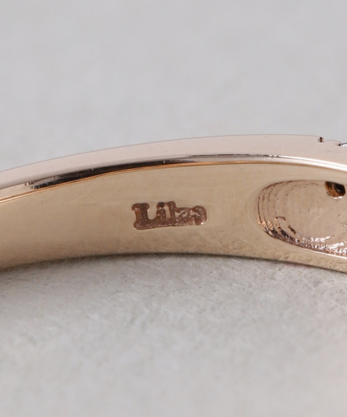 Lilas(リラ)の「《WEB限定》ダブルラインブラックダイヤピンキーリング K10(リング・レディース・ゴールド・3/5)」の7枚目の写真