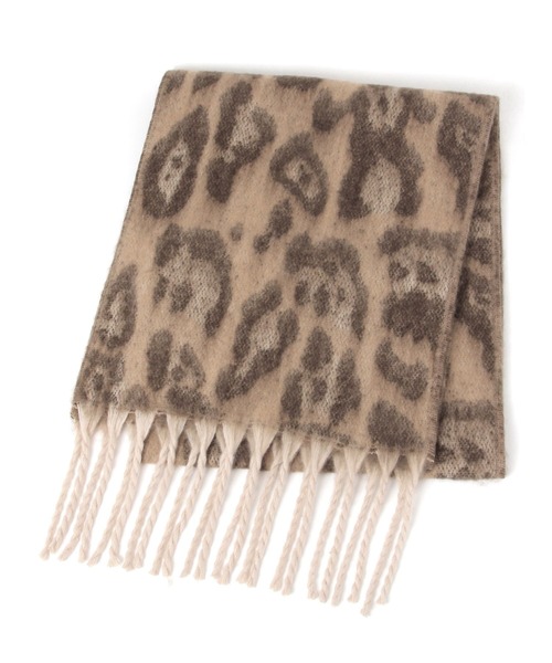 BAYFLOW（ベイフロー）の「レオパードボリュームマフラー（マフラー・レディース・ベージュ・FREE）」の3枚目の写真