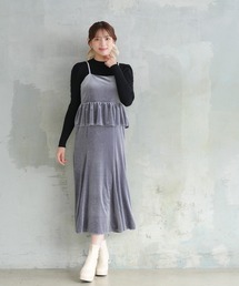 ASTORIA ODIER | ラインスト―ンベロアキャミワンピース(ワンピース)