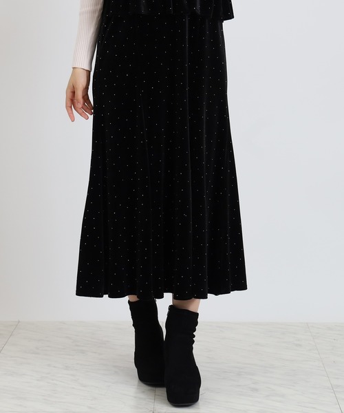 ASTORIA ODIER（アストリアオディール）の「ラインスト―ンベロアキャミワンピース（ワンピース・レディース・ライトグレー/モカ/ブラック・MEDIUM）」の12枚目の写真