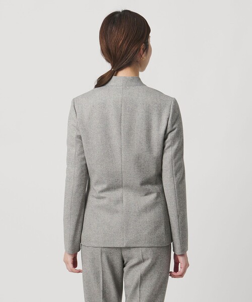 ツイードライク ノーカラージャケット（ノーカラージャケット