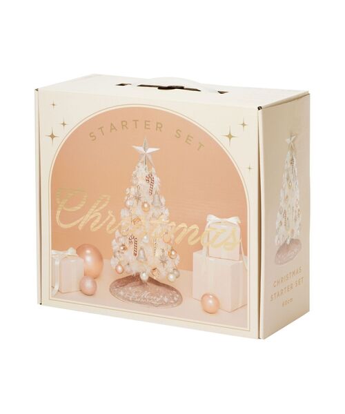 クリスマスツリー スターターセット 60cm ホワイト（インテリア雑貨