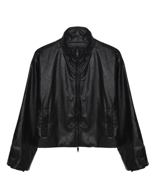 NICK&NICOLE(ニックアンドニコール)の「WRINKLE STRING LEATHER JACKET_BLACK(ライダースジャケット・レディース・その他・FREE)」の4枚目の写真