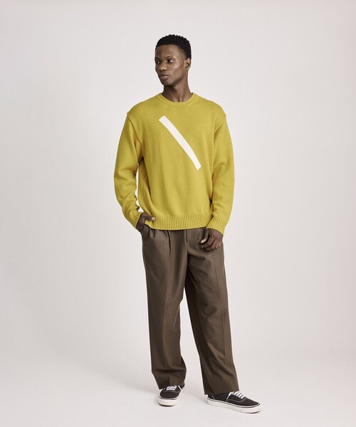 Saturdays NYC（サタデーズ ニューヨークシティ ）の「Greg Slash Sweater（ニット/セーター・メンズ・グリーン/イエロー/ブラック・L/M/S/XL）」の13枚目の写真