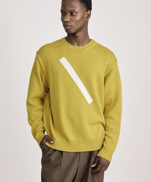 Saturdays NYC（サタデーズ ニューヨークシティ ）の「Greg Slash Sweater（ニット/セーター・メンズ・グリーン/イエロー/ブラック・L/M/S/XL）」の3枚目の写真