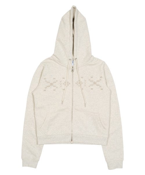 TCM nordic hooded zip‑up (oatmeal)