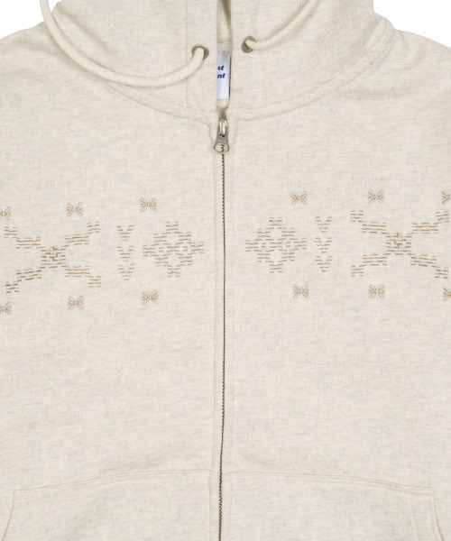 THECOLDESTMOMENT（ザコールデストモーメント）の「TCM nordic hooded zip-up (oatmeal)（パーカー・レディース・その他・SMALL/MEDIUM/LARGE）」の4枚目の写真