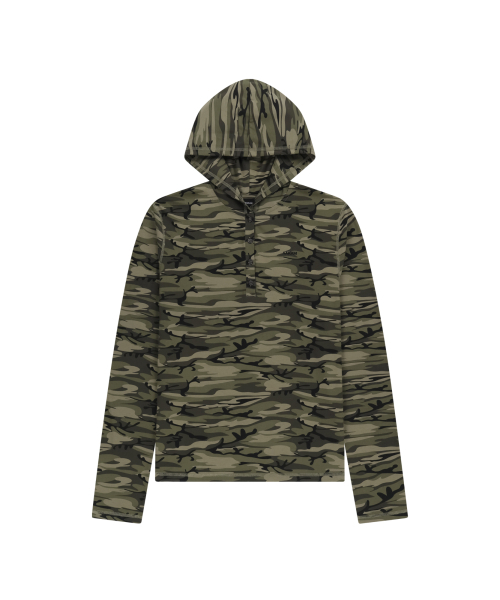 Military Button Hoodie (Khaki) — худи милитари с пуговицами, хаки