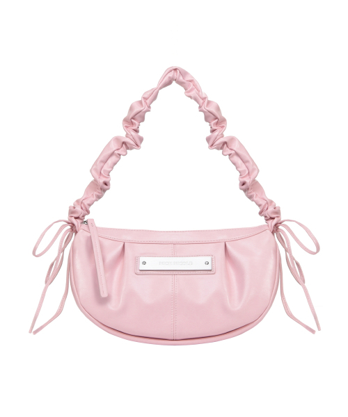 NICK&NICOLE(ニックアンドニコール)の「CRYSTAL SHIRRING RIBBON ROUND BAG_BABY PINK(ショルダーバッグ・レディース・その他・FREE)」の1枚目の写真
