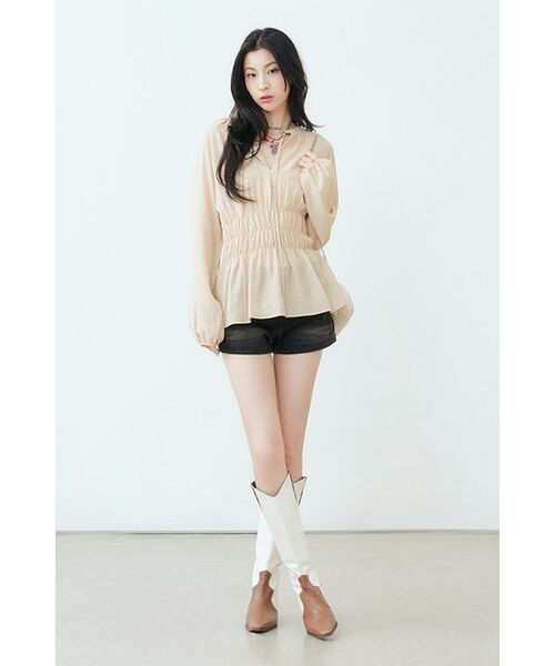 MUSINSA STANDARD WOMAN（ムシンサスタンダードウーマン）の「ウィメンズデニムミニショーツ[ペイルブルー]（デニムパンツ・レディース・その他・30/24/25/26/27/28/29）」の8枚目の写真