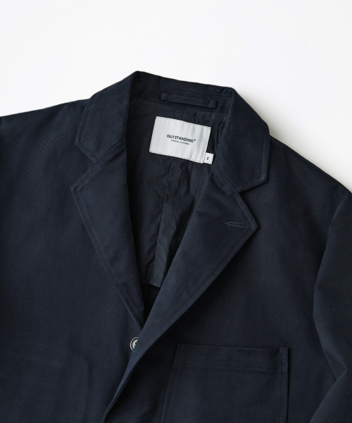 OUTSTANDING(アウトスタンディング)の「HIGH DENSITY COTTON CLASSIC 3-BUTTON JACKET_NAVY(テーラードジャケット・メンズ・その他・SMALL/MEDIUM/LARGE)」の3枚目の写真
