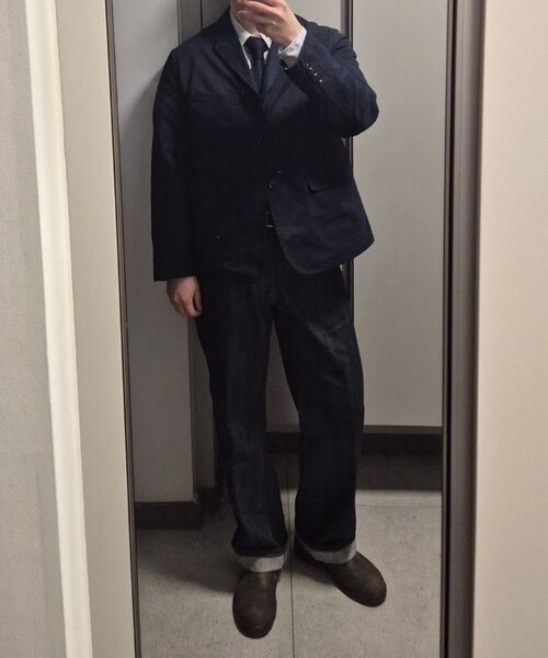 OUTSTANDING(アウトスタンディング)の「HIGH DENSITY COTTON CLASSIC 3-BUTTON JACKET_NAVY(テーラードジャケット・メンズ・その他・SMALL/MEDIUM/LARGE)」の12枚目の写真