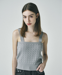 SALT AND CHOCOLATE（ソルトアンドチョコレート）の「Cable knit top light gray 4W2316003（Tシャツ/カットソー）」