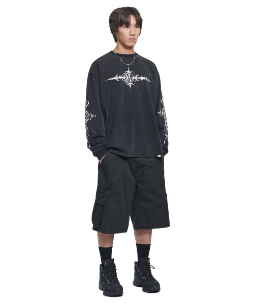 NOMANUAL（NOMANUAL）の「S.G WASHED LONG SLEEVE TEE - WASHED BLACK（Tシャツ/カットソー・レディース・その他・LARGE/MEDIUM/X-LARGE）」の3枚目の写真