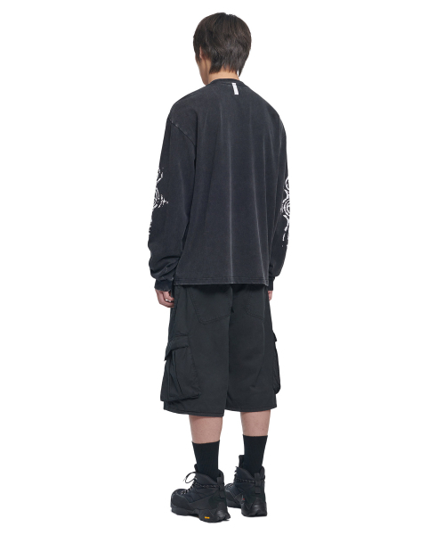 NOMANUAL（NOMANUAL）の「S.G WASHED LONG SLEEVE TEE - WASHED BLACK（Tシャツ/カットソー・レディース・その他・LARGE/MEDIUM/X-LARGE）」の4枚目の写真