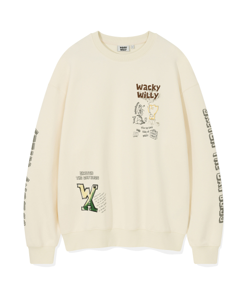 Wacky WiLLy(ワッキーウィリー)の「スプレーグラフィック スウェットクリーム(スウェット・レディース・その他・SMALL/MEDIUM/LARGE/X-LARGE/X-SMALL)」の1枚目の写真