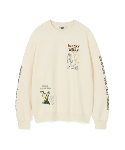 Wacky WiLLy(ワッキーウィリー)の「スプレーグラフィック スウェットクリーム(スウェット・レディース・その他・SMALL/MEDIUM/LARGE/X-LARGE/X-SMALL)」の2枚目の写真