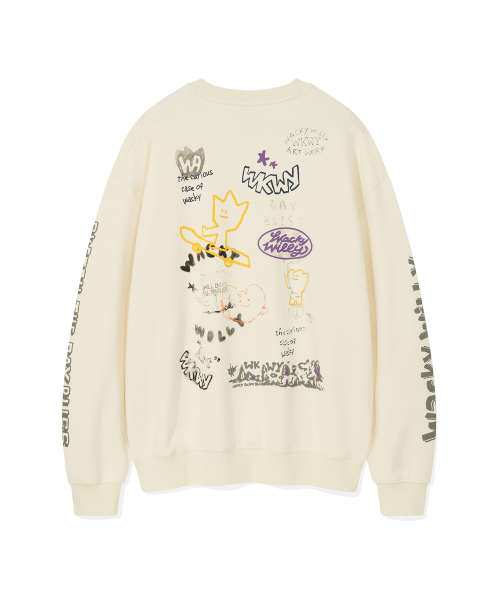 Wacky WiLLy(ワッキーウィリー)の「スプレーグラフィック スウェットクリーム(スウェット・レディース・その他・SMALL/MEDIUM/LARGE/X-LARGE/X-SMALL)」の3枚目の写真